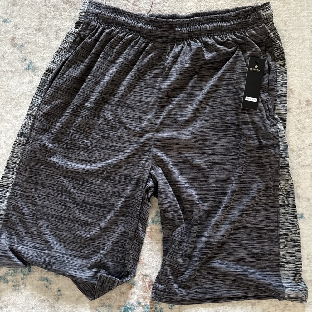 5 Pairs of Essentials Charcoal Athletic Shorts